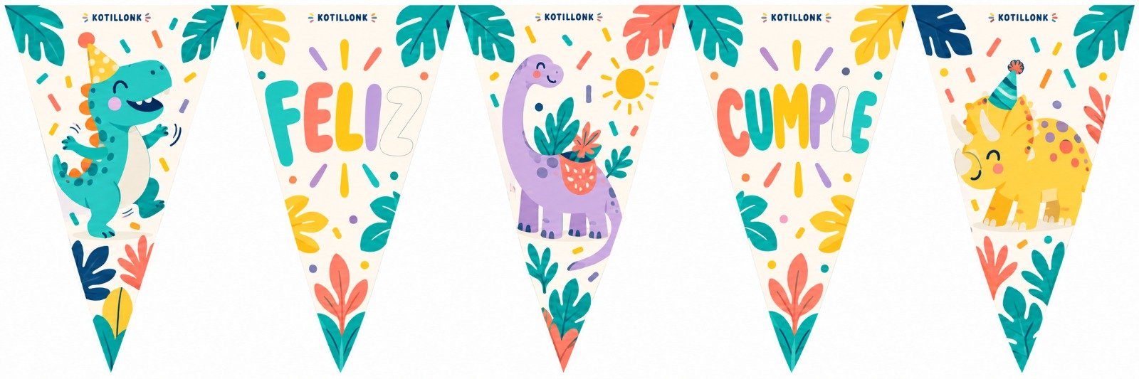 Kit Cumpleaños Infantil Dino 127 Piezas Decoración - Imagen 4