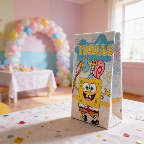 20 Bolsas Golosineras Sorpresitas Cumpleaños Bob Esponja Bob Esponja