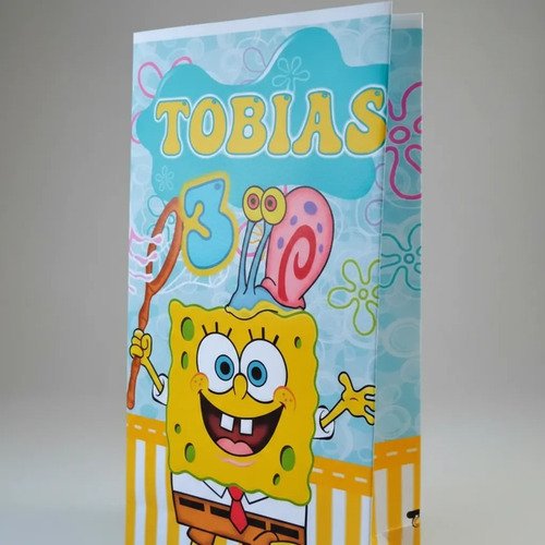 20 Bolsas Golosineras Sorpresitas Cumpleaños Bob Esponja Bob Esponja - Imagen 2