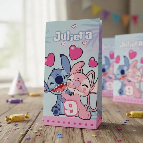 Sorpresita Bolsa Personalizadas Stich X 10 Kotillonk Bolsita - Imagen 5