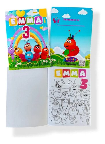 Librito Para Colorear Bichi Kids Souvenir-kotillonk - Imagen 3