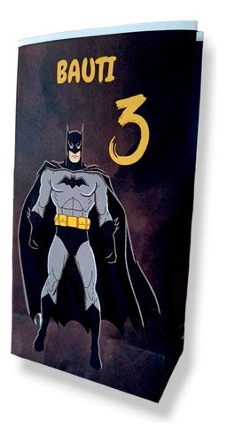 10 Bolsitas Sorpresita Personaliza Papel Foto Batman - K