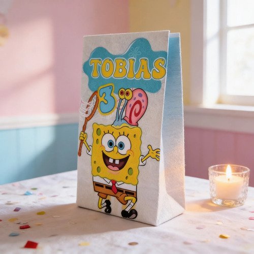 20 Bolsas Golosineras Sorpresitas Cumpleaños Bob Esponja Bob Esponja - Imagen 3