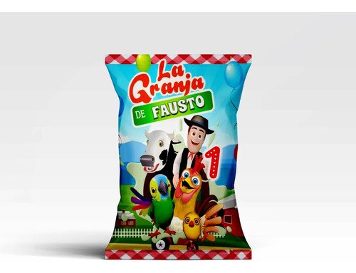 10 Bolsitas Chip Bag Para Souvenir Granja De Zenon - K - Imagen 2