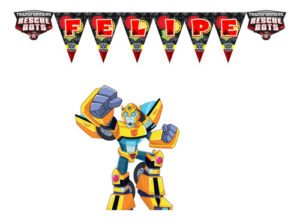 Transforme Banderín Cartel, Personalizado Con 1 Nombre Transforme