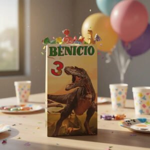 20 Bolsas Golosineras, Sorpresitas Cumpleaños Dinosurio Rex