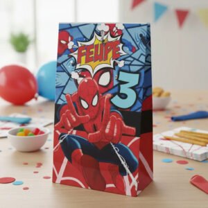 12 Bolsas Bolsitas Para Sorpresitas Cumpleaños Spiderman-k