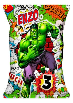 Pack Bolsitas Chips Bags 10 Unid Hulk Sorpresita
