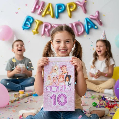 20 Bolsas Sorpresitas Cumpleaños Roblox Rosa- K Rosa Roblox - Imagen 3