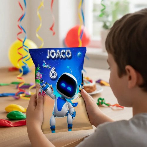 Bolsas Para Sorpresitas Chips Bags Astro Bot 10 Unid- K - Imagen 3