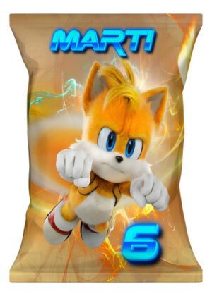 Bolsas Para Sorpresitas Chips Bags Tals Sonic 10 Unid- K