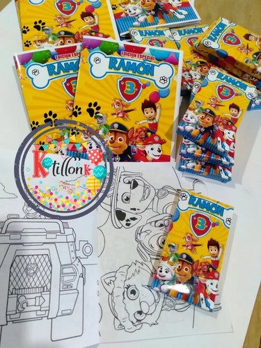 Librito Para Colorear Patrulla Canina Souvenir-kotillonk - Imagen 2