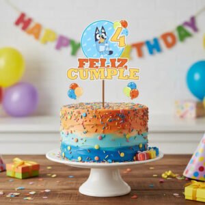 Bluy. Cake Topper Adorno Para Tortas Personalizados Agua Bluy