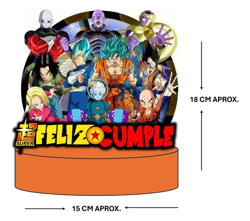 Pack Adornos Para Cumpleaños Globos Banderín Dragon Ball - Imagen 7