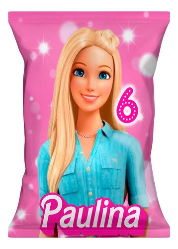 Bolsas Para Sorpresitas Chips Bags Barbie 10 Unid- K - Imagen 3