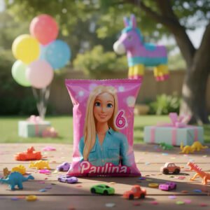 Bolsas Para Sorpresitas Chips Bags Barbie 10 Unid- K