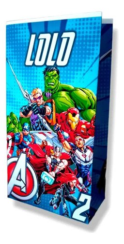 10 Bolsas Golosineras/sorpresitas Personalizadas Avenger