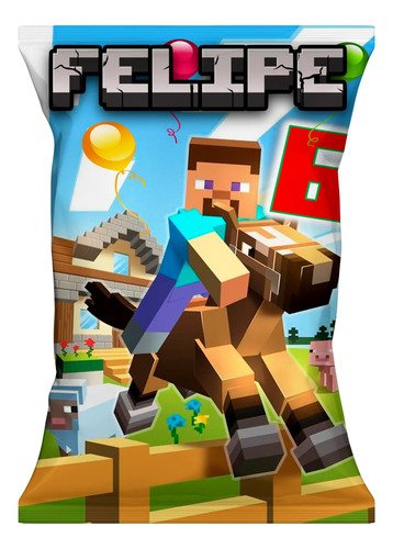 Bolsas Para Sorpresitas Chips Bags Minecraft X 10 - Imagen 2