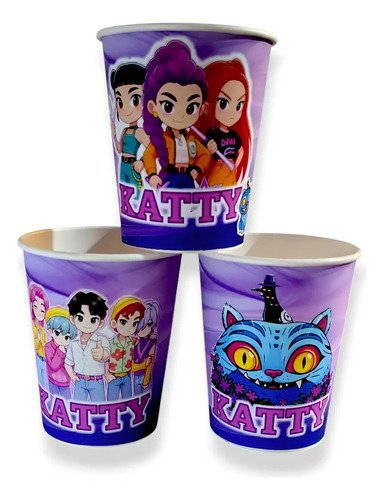 Platos Y Vasos Guerreras Kpop Descartables Personalizados - Imagen 9