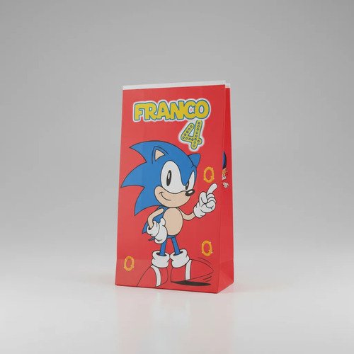 20 Bolsas Golosineras, Sorpresitas Cumpleaños Sonic Rojo- K - Imagen 3