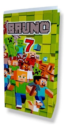 Sorpresitas Bolsas De Minecraft Cumpleaños -k - Imagen 2