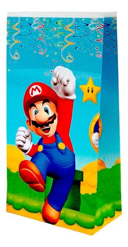 10 Bolsas Sorpresitas Cumpleaños Mario Bros. Mario Bros