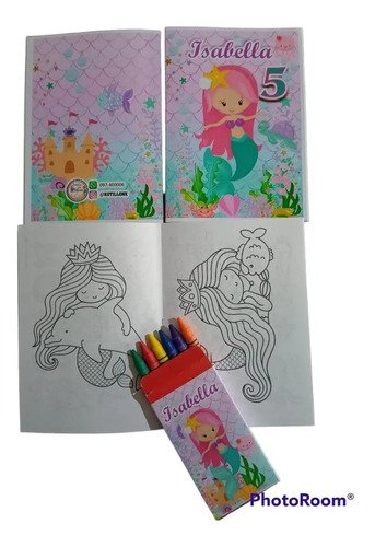 Libritos Para Colorear Y Lápices De Colores X 20- K - Imagen 7