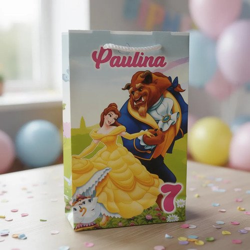 20 Bolsas Sorpresitas Cumpleaños La Bella Y La Bestia - Imagen 3