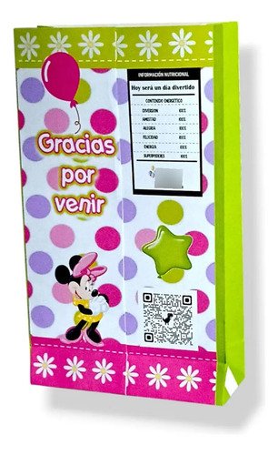 10 Bolsitas Sorpresita Personalizadas Minnie Verde - Imagen 2