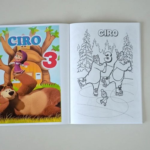 Librito Para Colorear Sorprecita Masha Y El Oso - Imagen 3