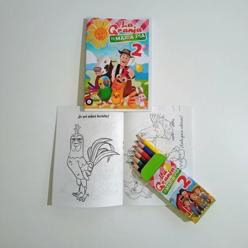 Libritos Para Colorear Y Lápices De Colores X 20- K - Imagen 10