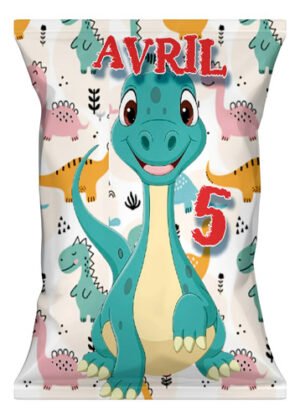 Bolsas Para Sorpresitas Chips Bags Dino Bebe 10 Unid