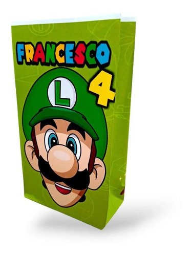 25 Bolsas Sorpresitas Cumpleaños Mario Bros. Y Sus Amigos -k Rojo Mario Bros Y Sus Amigos - Imagen 5