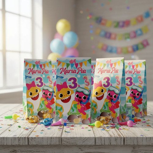 Bolsitas Baby Shark X 10 Unidades - Sorpresita Bolsa - Imagen 2