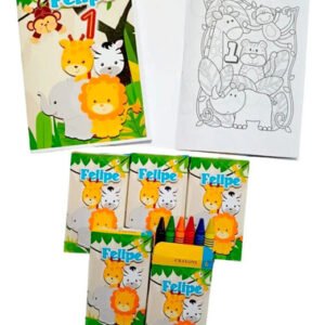 25 Libros Para Colorear Souvenir Animales De La Selva - K