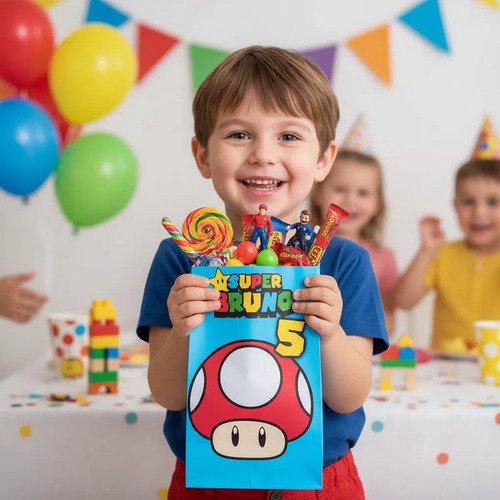Bolsitas Sorpresitas Personalizadas Super Mario Cumpleaños - Imagen 3