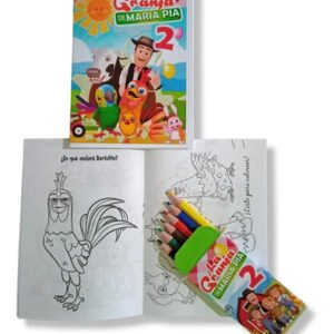 Libritos Para Colorear Y Lápices De Colores X 14- K