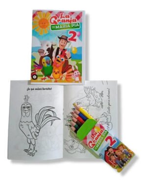 Libritos Para Colorear Y Lápices De Colores X 14- K