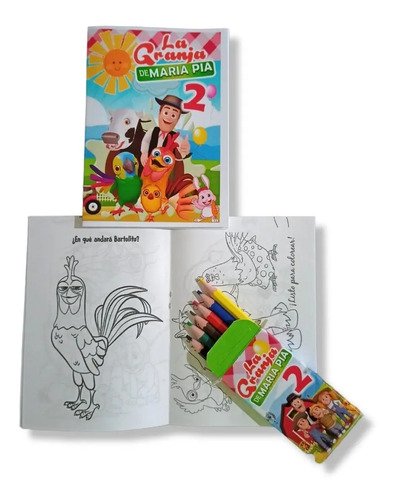 Libritos Para Colorear Y Lápices De Colores X 14- K