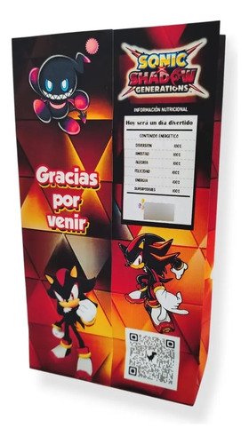 10 Bolsas Sorpresitas Personalizadas Sonic Dark 2 Sonic Dark - Imagen 2