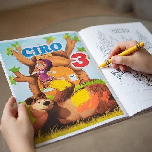 Librito Para Colorear Sorprecita Masha Y El Oso - Imagen 2