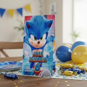 Sorpresitas 10 Bolsa Golosineras Personalizadas Sonic Nuevo