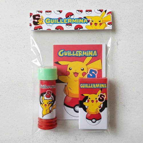 Sorpresitas Personalizadas Cumples Souvenir Pikachu - Imagen 3