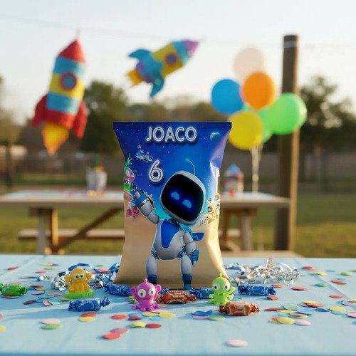 Bolsas Para Sorpresitas Chips Bags Astro Bot 10 Unid- K