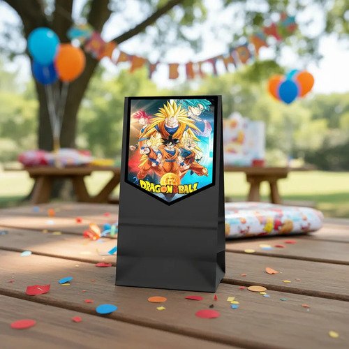Pack Adornos Para Cumpleaños Globos Banderín Dragon Ball - Imagen 2