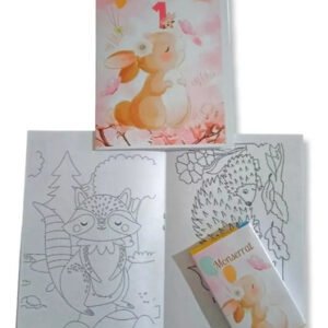15 Libros + Crayolas Personalizados Sorpresita Conejito