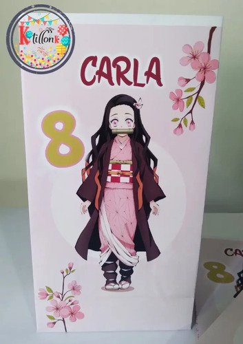 35 Bolsas Golosineras, Sorpresitas Cumpleaños Nezuko-k - Imagen 2