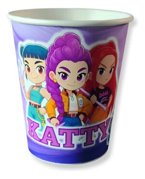 Vaso Personalizado Hunter Kpop Pack X 10 Cumpleaños Infantil Fucsia