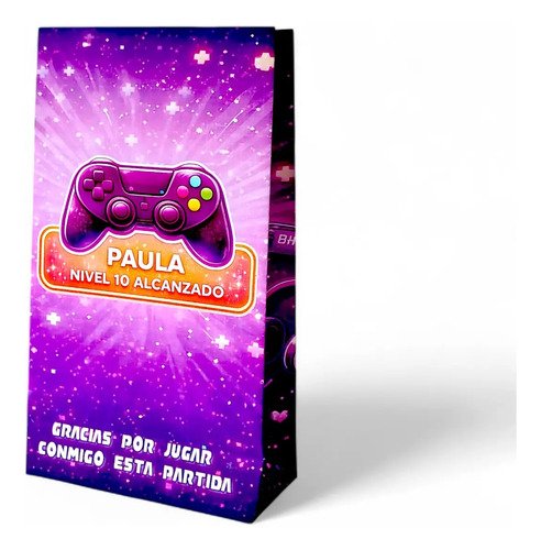 Sorpresitas Bolsa Golosineras Personalizadas Gamer Gaming 10 Unidades