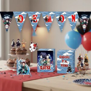 Kit Demon Slayer Cumple Fiesta 100% Artesanal- K